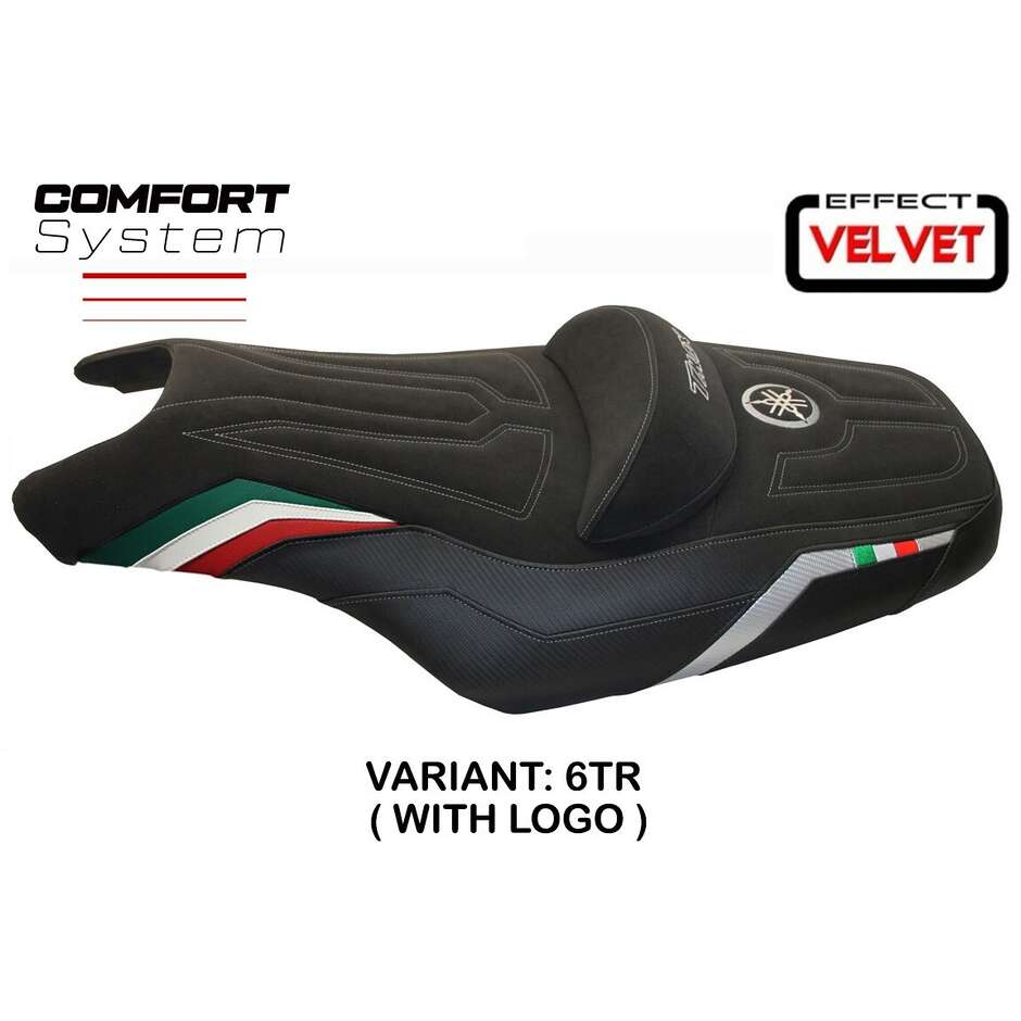 Housse de selle TPZ Italia spécifique pour Yamaha T-Max (modèles 2008-2016) - Système de confort « I Love Italy »
